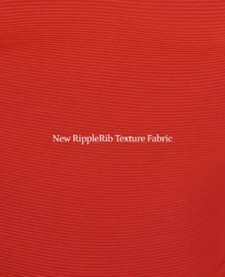 The RippleRib Ruffle Bikini Top - Lava -Summer Salt Swim Store Ruffle Strap One Piece Lava Ribbed 9 1