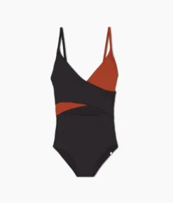 The Sea Breeze Cutout One-Piece - Amber & Sea Urchin -Summer Salt Swim Store Sea Breeze Cut Out Sea Urchin Amber FLAT