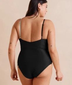 The Sea Breeze Cutout One-Piece - Sea Urchin & White Sand -Summer Salt Swim Store SeabreezeCutoutSeaUrchin WhiteSand2Back