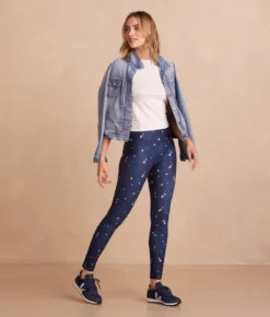 The Do-It-All High Rise 7/8 Leggings - Small Scatter Stars In Deep Sea 9 The Do-It-All High Rise 7/8 Leggings - Small Scatter Stars In Deep Sea -Summer Salt Swim Store Side Full The Do It All High Rise 78 Leggings Small Scatter Stars in Deep Sea