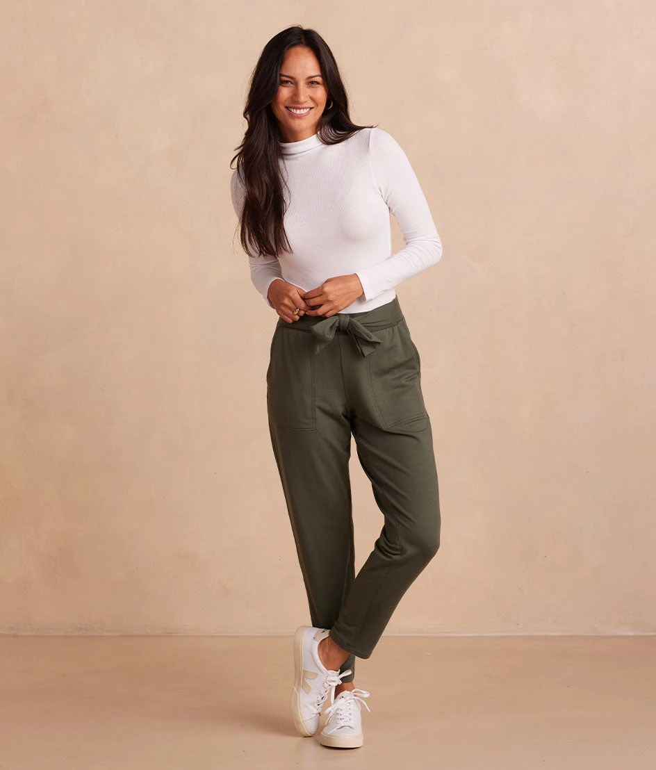 The Softest French Terry Tie-Waist Pant - Main 1 The Softest French Terry Tie-Waist Pant - Main