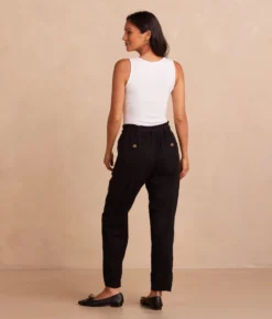 The Timeless Slim Tie-Waist Pant - Sea Urchin 9 The Timeless Slim Tie-Waist Pant - Sea Urchin -Summer Salt Swim Store SoftestFrenchTerryTie WaistPant SeaUrchin Back Full