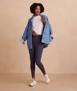 The Coziest High Rise Full Length Leggings - Midnight -Summer Salt Swim Store The Brushed High Rise Full Length Leggings Midnight 2