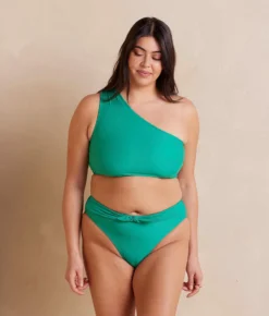The Tie Belt High Leg Mid Rise Bottom - Seaglass 9 The Tie Belt High Leg Mid Rise Bottom - Seaglass -Summer Salt Swim Store TieBeltHighLegMidRiseBottom Seaglass Front