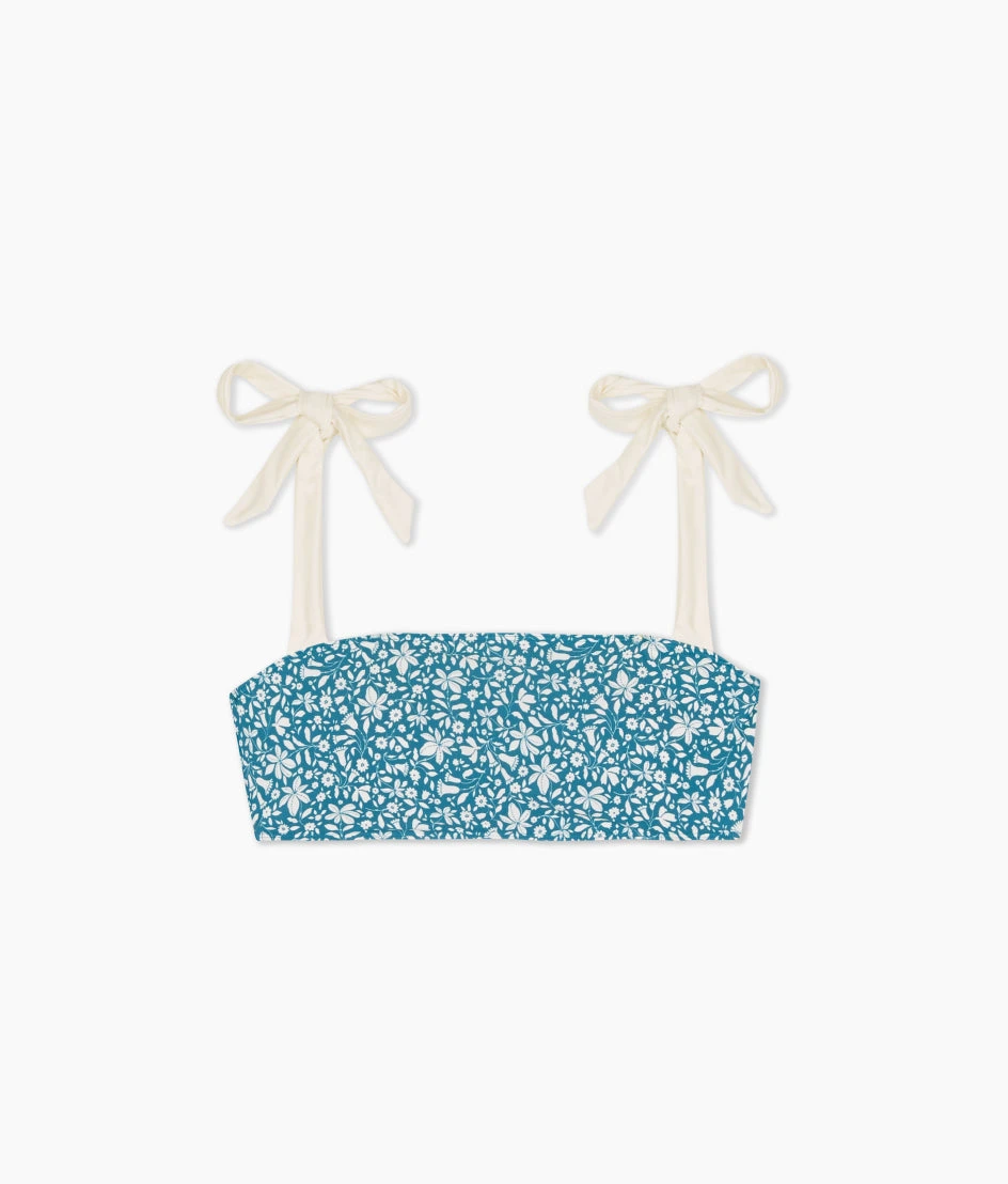 The Tie Oasis Bikini Top - Meadow Floral In Mist 5 The Tie Oasis Bikini Top - Meadow Floral In Mist - Image 5