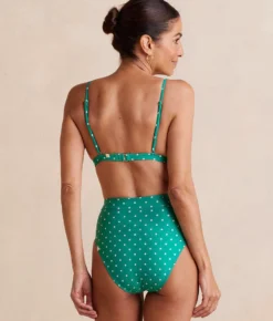 The Triangle Bikini Top - Seaglass Dot -Summer Salt Swim Store TriangleBikiniTop SeaglassDotBack Crop
