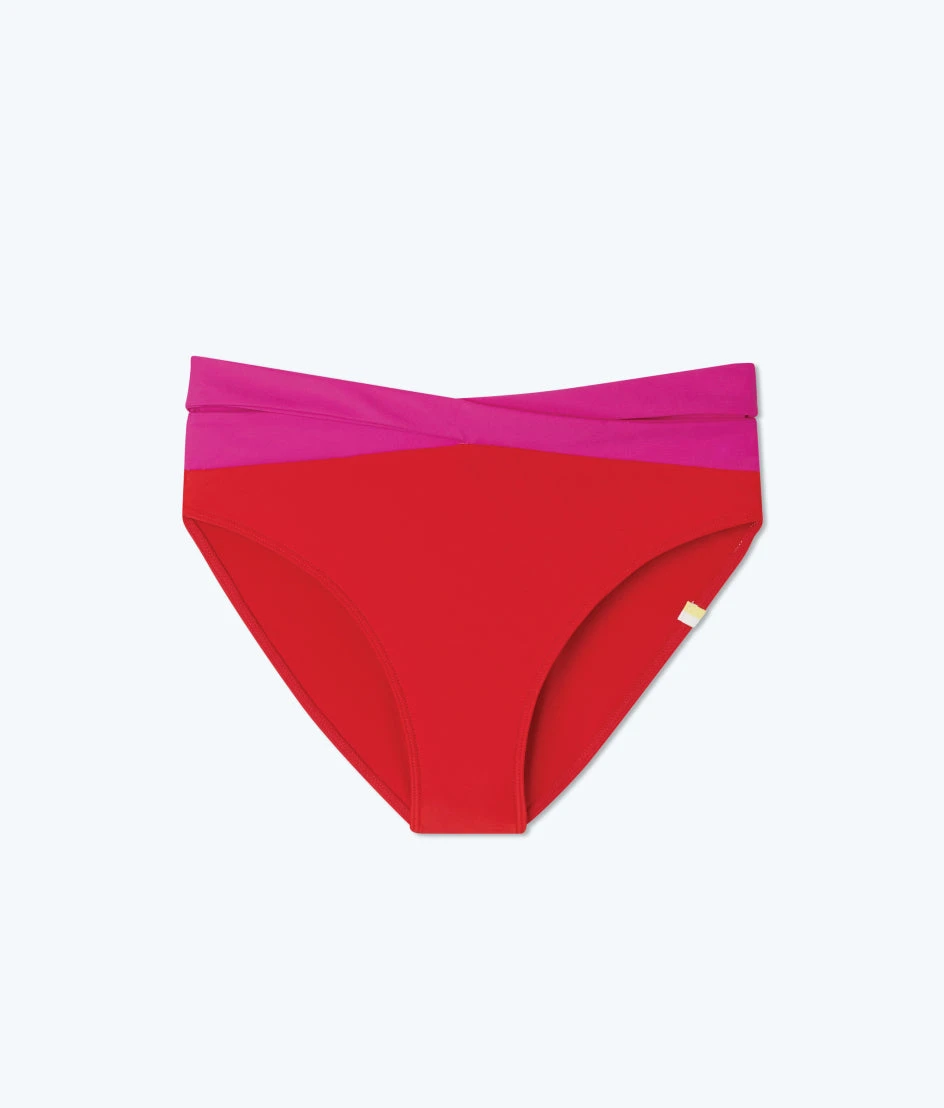 The Wrap High Leg High Rise Bikini Bottom - Lava & Hibiscus 5 The Wrap High Leg High Rise Bikini Bottom - Lava & Hibiscus - Image 5