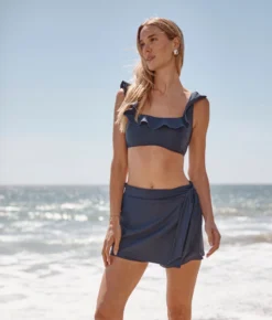 The Wrap Swim Skort - Deep Sea 7 The Wrap Swim Skort - Deep Sea -Summer Salt Swim Store Wrap Swim Skort Deep Sea 3
