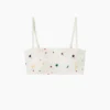 The Oasis Bikini Top - Small Scatter Stars In White Sand