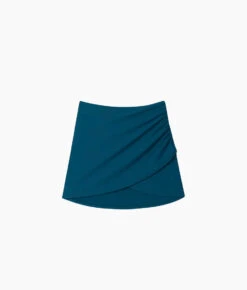 The Ruched Swim Skirt - Seaweed