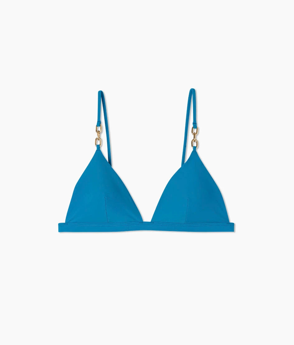 The Chain-Shoulder Triangle Bikini Top - Capri 1 The Chain-Shoulder Triangle Bikini Top - Capri