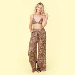 The Perfect Palazzo Pant - Leopard -Summer Salt Swim Store palazzo pants leopard front 2 fe681705 a497 463b b27f 7ec7e9af1aaa