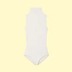 The Sleeveless Day To Night Bodysuit - White Sand